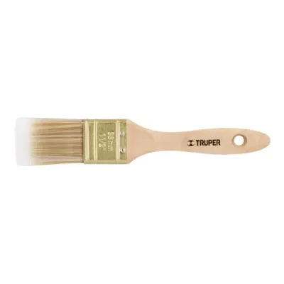 Brocha De 1.1/2" Con Cerdas Sintéticas Y Mango De Madera Truper