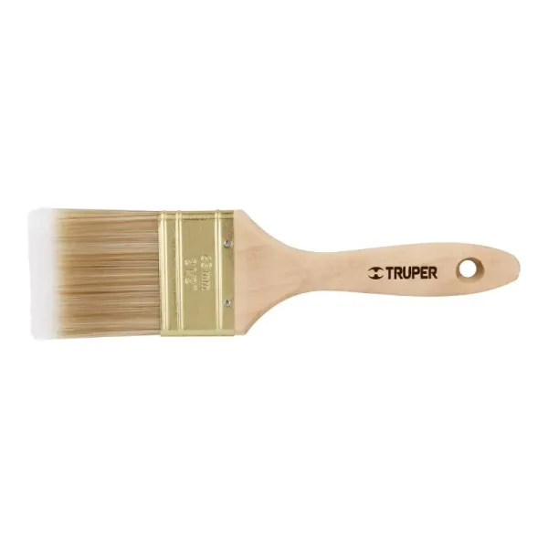 Brocha De 2.1/2" Con Cerdas Sintéticas Y Mango De Madera Truper (BRT-2-1/2S - 13345)
