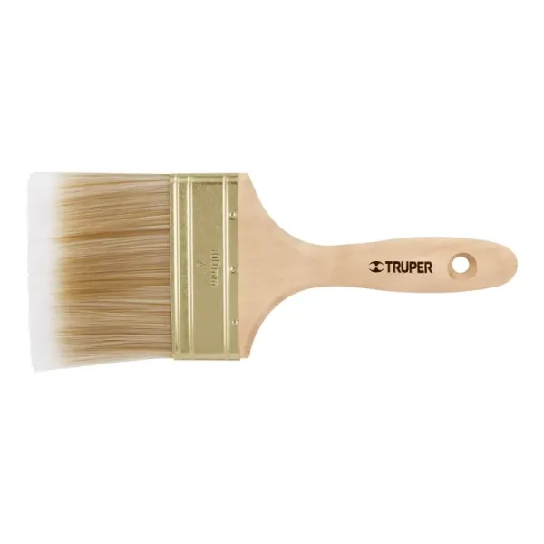 Brocha De 4" Con Cerdas Sintéticas Y Mango De Madera Truper (BRT-4S - 13347)