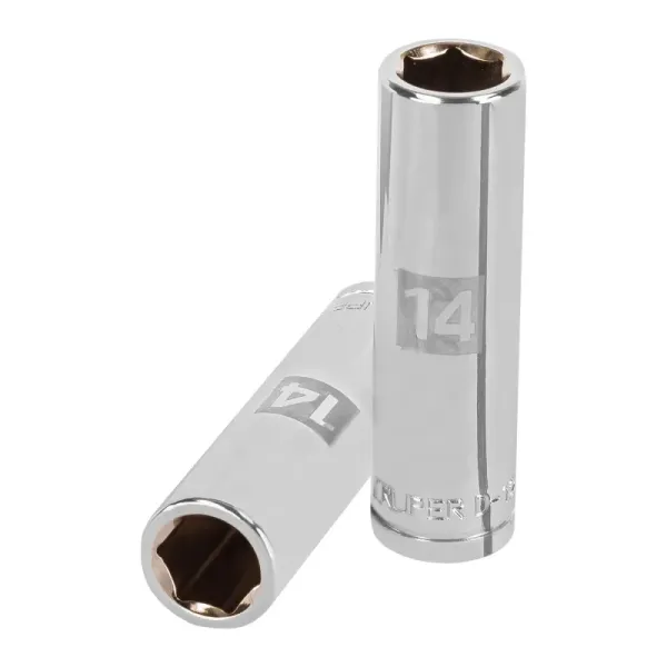 Copa Estándar Larga 14 Mm De 6 Puntas, Cuadrante De 1/2" Truper (D-1214-ML - 13354)