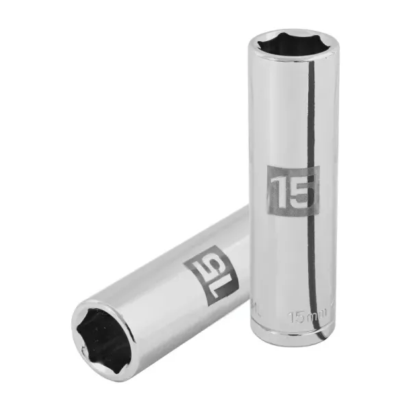 Copa Estándar Larga 15 Mm De 6 Puntas, Cuadrante De 1/2" Truper (D-1215-ML - 13355)