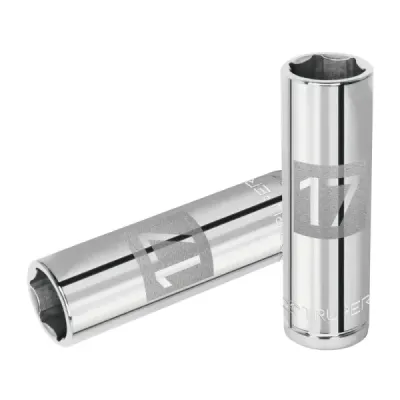 Copa Estándar Larga 17 Mm De 6 Puntas, Cuadrante De 1/2" Truper