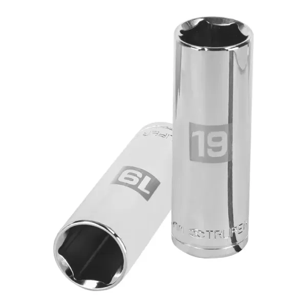 Copa Estándar Larga 19 Mm De 6 Puntas, Cuadrante De 1/2" Truper (D-1219-ML - 13359)