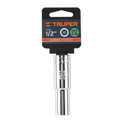 Copa Estándar Larga 1/2" De 12 Puntas, Cuadrante De 1/2" Truper