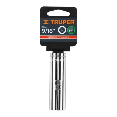Copa Estándar Larga 9/16" De 12 Puntas, Cuadrante De 1/2" Truper