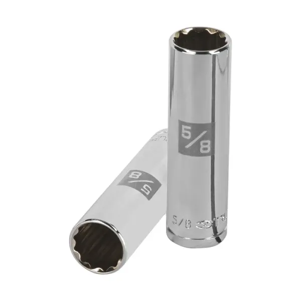 Copa Estándar Larga 5/8" De 12 Puntas, Cuadrante De 1/2" Truper (D-1220-EL - 13362)