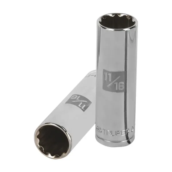 Copa Estándar Larga 11/16" De 12 Puntas, Cuadrante De 1/2" Truper (D-1222-EL - 13363)