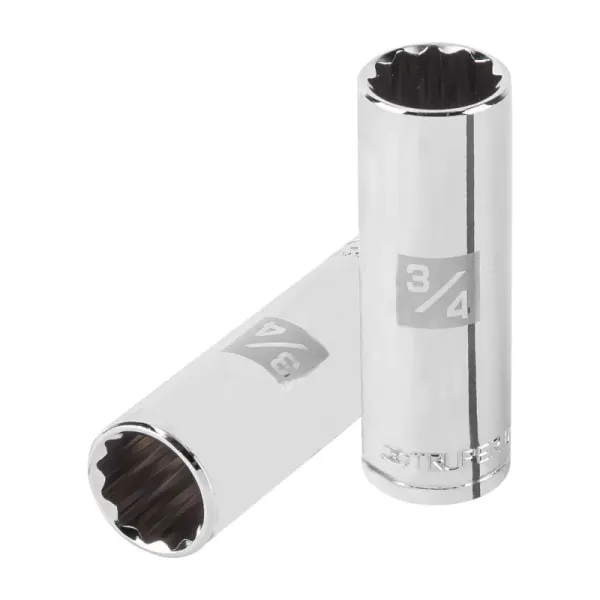 Copa Estándar Larga 3/4" De 12 Puntas, Cuadrante De 1/2" Truper (D-1224-EL - 13364)
