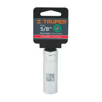 Copa Estándar Para Bujías 5/8", 6 Puntas, Cuadrante 1/2" Truper
