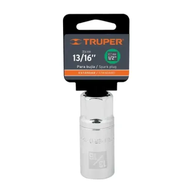 Copa Estándar Para Bujías 13/16", 6 Puntas, Cuadrante 1/2" Truper