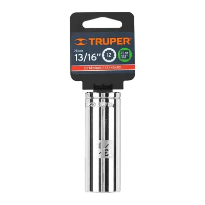 Copa Estándar Larga 13/16" De 12 Puntas, Cuadrante De 1/2" Truper