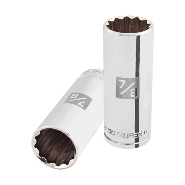 Copa Estándar Larga 7/8" De 12 Puntas, Cuadrante De 1/2" Truper (D-1228-EL - 13368)