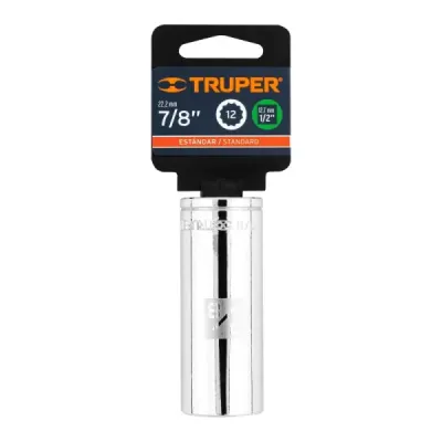 Copa Estándar Larga 7/8" De 12 Puntas, Cuadrante De 1/2" Truper