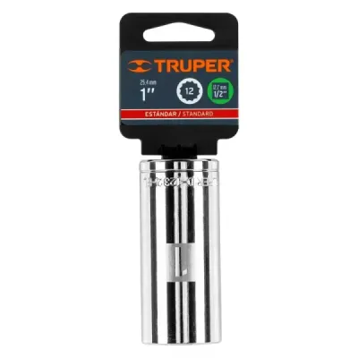 Copa Estándar Larga 1" De 12 Puntas, Cuadrante De 1/2" Truper