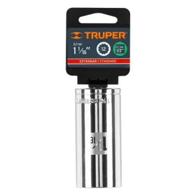 Copa Estándar Larga 1.1/16" De 12 Puntas Cuadrante De 1/2" Truper