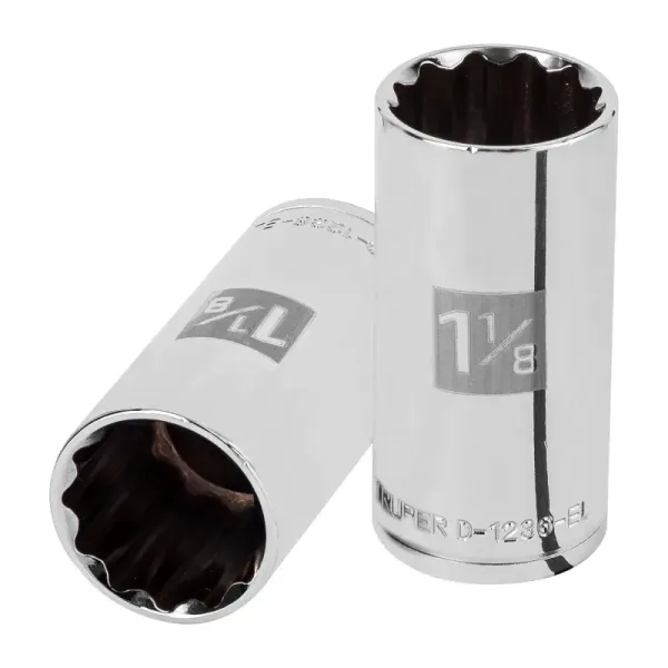 Copa Estándar Larga 1.1/8" De 12 Puntas, Cuadrante De 1/2" Truper (D-1236-EL - 13372)