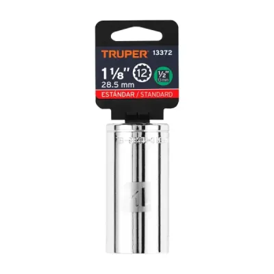 Copa Estándar Larga 1.1/8" De 12 Puntas, Cuadrante De 1/2" Truper