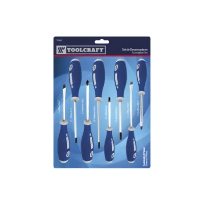 Juego De 8 Destornilladores Toolcraft Mango Bimaterial
