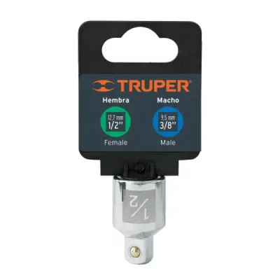 Adaptador Para Ratchet Y Copas, Hembra 1/2", Macho 3/8" Truper