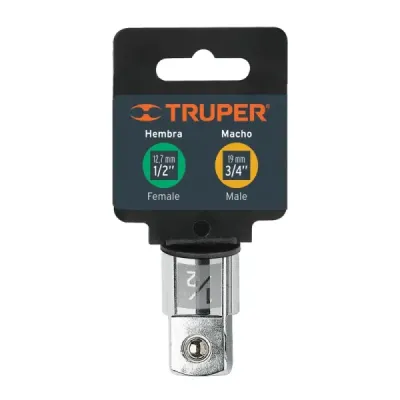 Adaptador Para Ratchet Y Copas, Hembra 1/2", Macho 3/4" Truper