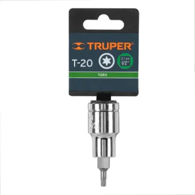 Copa Punta Torx T-20 Uso Profesional, Cuadrante De 1/2" Truper