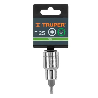 Copa Punta Torx T-25 Uso Profesional, Cuadrante De 1/2" Truper