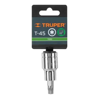 Copa Punta Torx T-45 Uso Profesional, Cuadrante De 1/2" Truper
