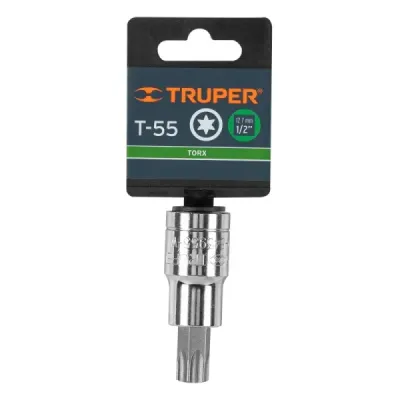 Copa Punta Torx T-55 Uso Profesional, Cuadrante De 1/2" Truper