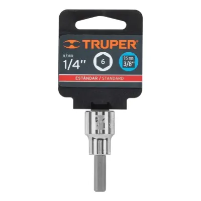 Copa Estándar De Punta Bristol 1/4", Cuadrante De 3/8" Truper