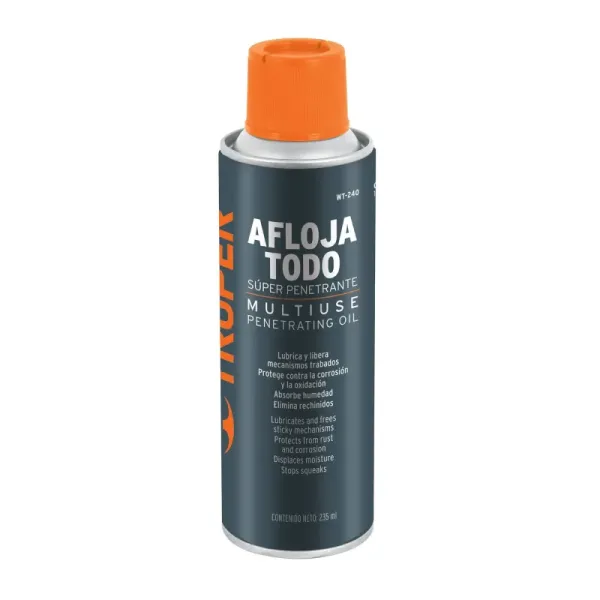 Aceite Aflojatodo De 235 Ml, Protege, Limpia Y Lubrica Truper (WT-240 - 13469)