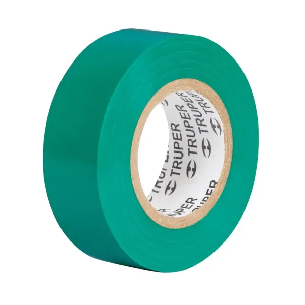 Cinta De Aislar Profesional De Pvc Verde De 9 M X 19 Mm Truper (M-22V - 13511)