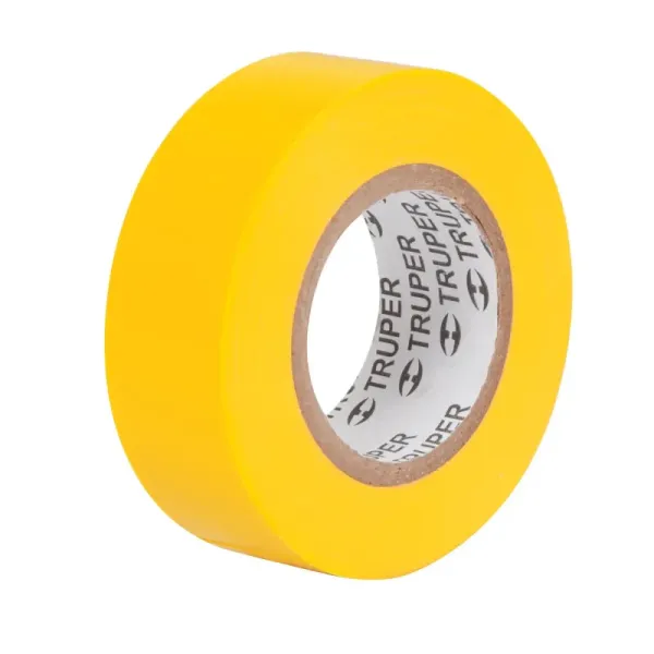 Cinta De Aislar Profesional De Pvc Amarilla De 9 M X 19 Mm Truper (M-22A - 13512)
