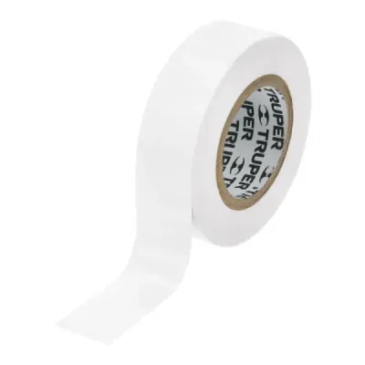Cinta De Aislar Blanca 9m X 19mm Truper Pvc Alta Temperatura