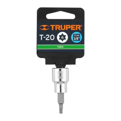 Copa Punta Torx T-20 Uso Profesional, Cuadrante De 3/8" Truper