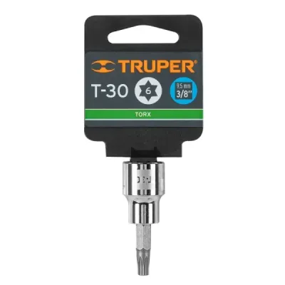 Copa Punta Torx T-30 Uso Profesional, Cuadrante De 3/8" Truper