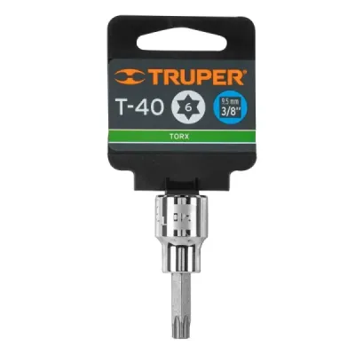 Copa Punta Torx T-40 Uso Profesional, Cuadrante De 3/8" Truper