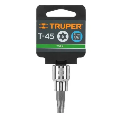Copa Punta Torx T-45 Uso Profesional, Cuadrante De 3/8" Truper