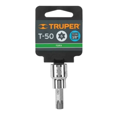 Copa Punta Torx T-50 Uso Profesional, Cuadrante De 3/8" Truper