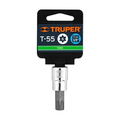 Copa Punta Torx T-55 Uso Profesional, Cuadrante De 3/8" Truper