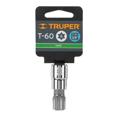 Copa Punta Torx T-60 Uso Profesional, Cuadrante De 3/8" Truper