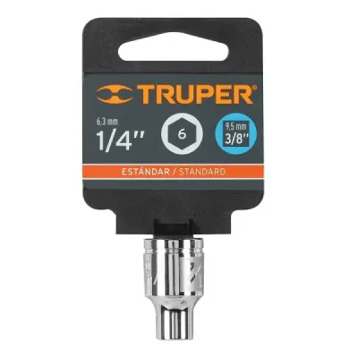 Copa Estándar 1/4" De 6 Puntas, Cuadrante De 3/8" Truper