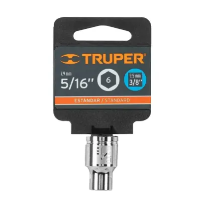 Copa Estándar 5/16" De 6 Puntas, Cuadrante De 3/8" Truper