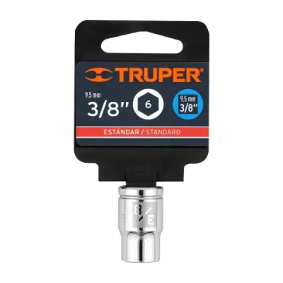 Copa Estándar 3/8" De 6 Puntas, Cuadrante De 3/8" Truper
