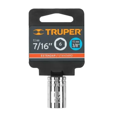 Copa Estándar 7/16" De 6 Puntas, Cuadrante De 3/8" Truper