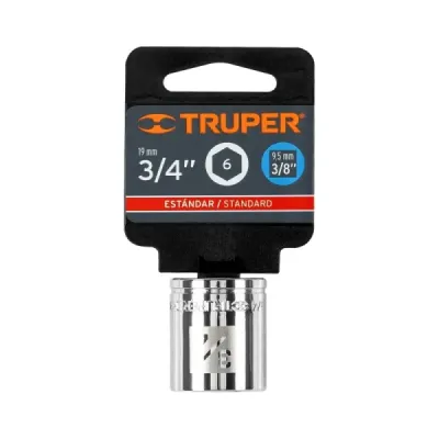 Copa Estándar 3/4" De 6 Puntas, Cuadrante De 3/8" Truper