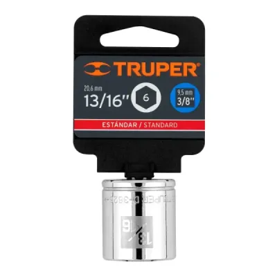 Copa Estándar 13/16" De 6 Puntas, Cuadrante De 3/8" Truper