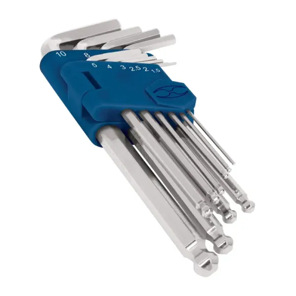 Juego De 10 Llaves Bristol Largas Punta Bola Métricas Truper (ALLX-10M - 13644)