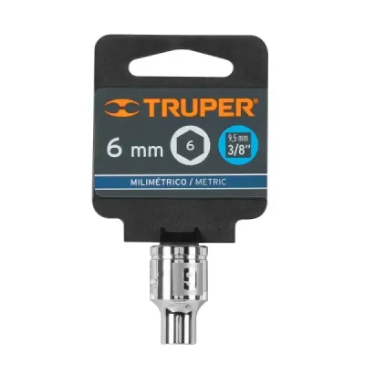 Copa Estándar 6 Mm De 6 Puntas, Cuadrante De 3/8" Truper