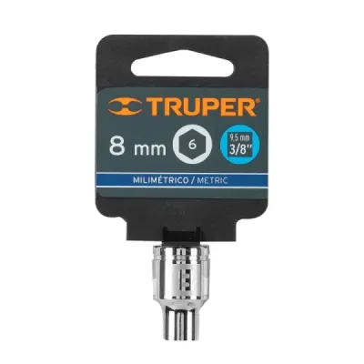Copa Estándar 8 Mm De 6 Puntas, Cuadrante De 3/8" Truper