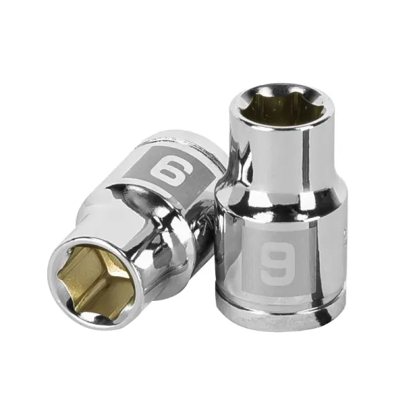 Copa Estándar 9 Mm De 6 Puntas, Cuadrante De 3/8" Truper (D-3809-HM - 13673)